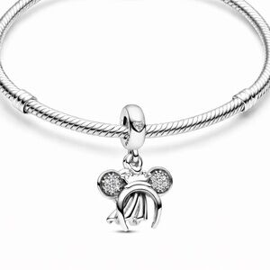 New Bride Minnie Mouse Ear Headband and Ring Charm